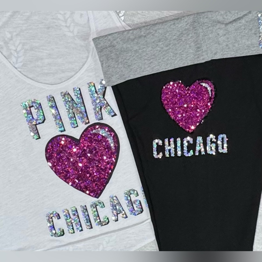 VS PINK LIMITED EDITION CHICAGO BLING SET LARGE